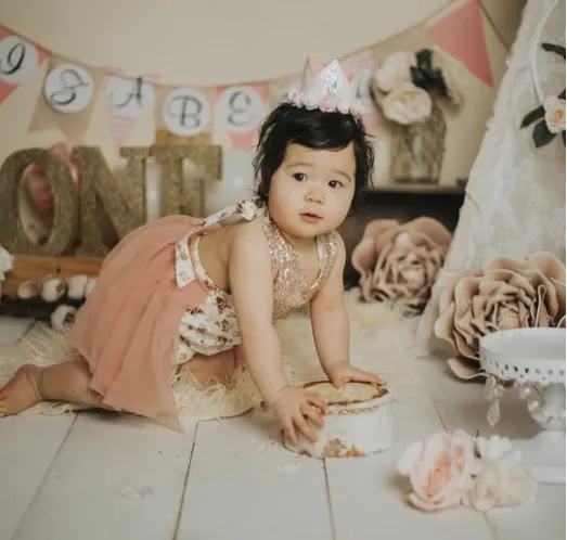 $17.50 EA - 12-24M X 2 -- Kryssi Kouture Vintage Rose Alexandra Tutu Romper