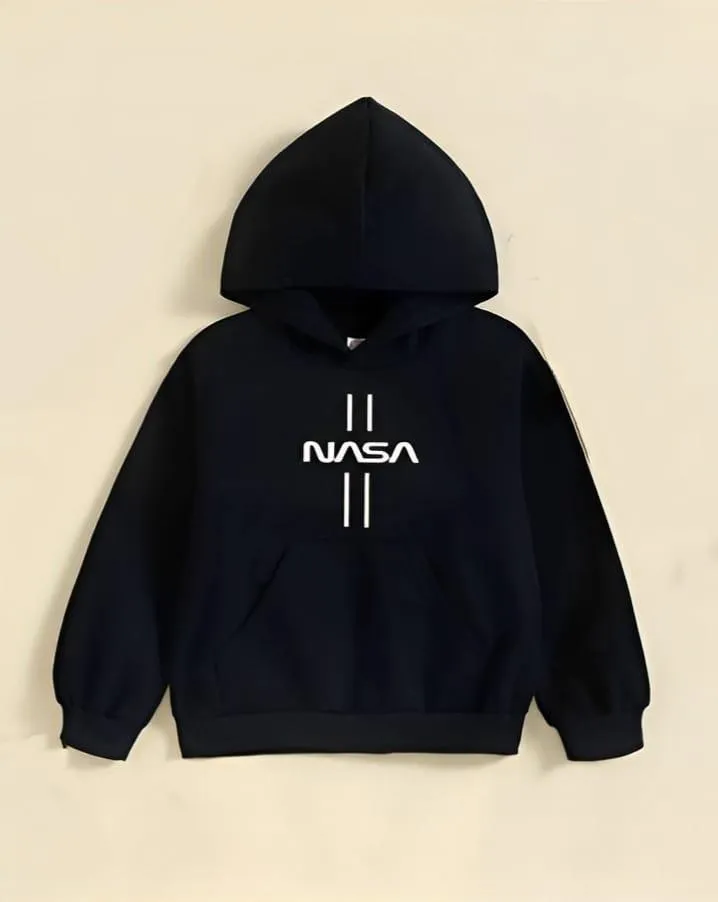 2 pcs fleece printed hoodie tracksuit