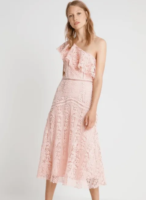 ASYMMETRICAL LACE DRESS