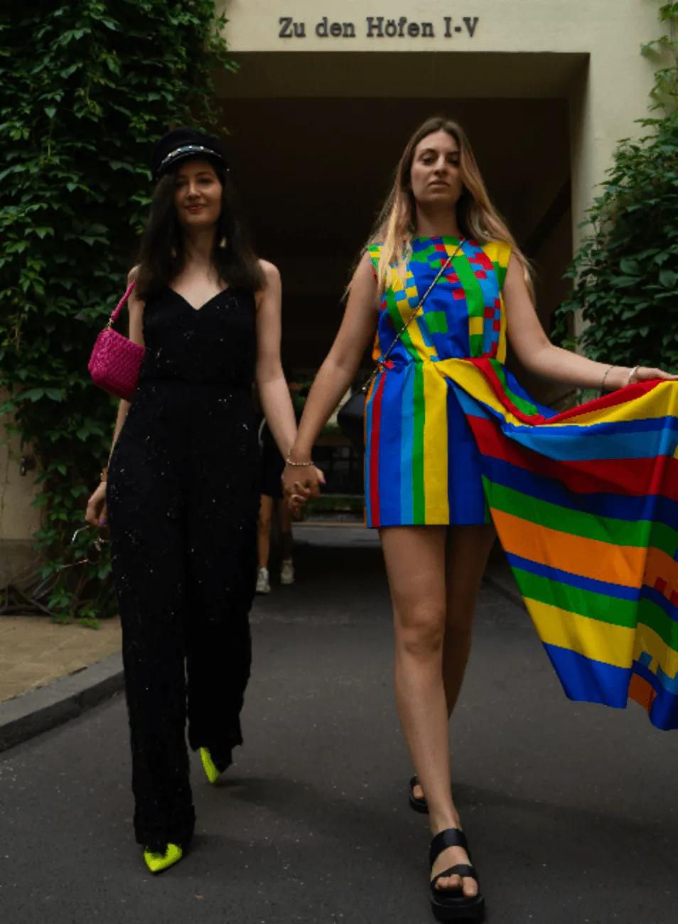 ASYMMETRICAL MULTICOLOR DRESS