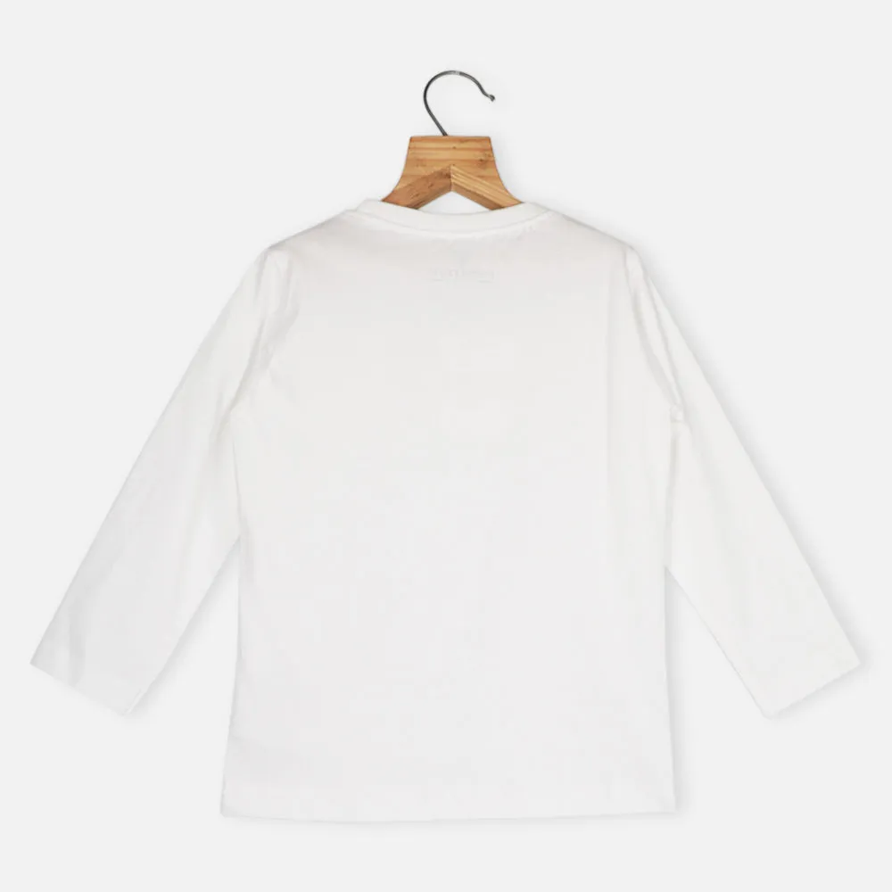 Black & White Full Sleeves T-Shirt