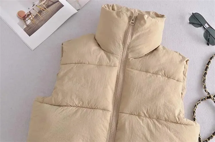 Casual Cotton Sleeveless Winter Vest for Women