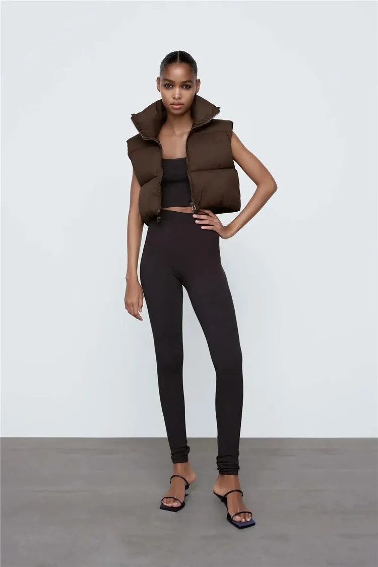 Casual Cotton Sleeveless Winter Vest for Women