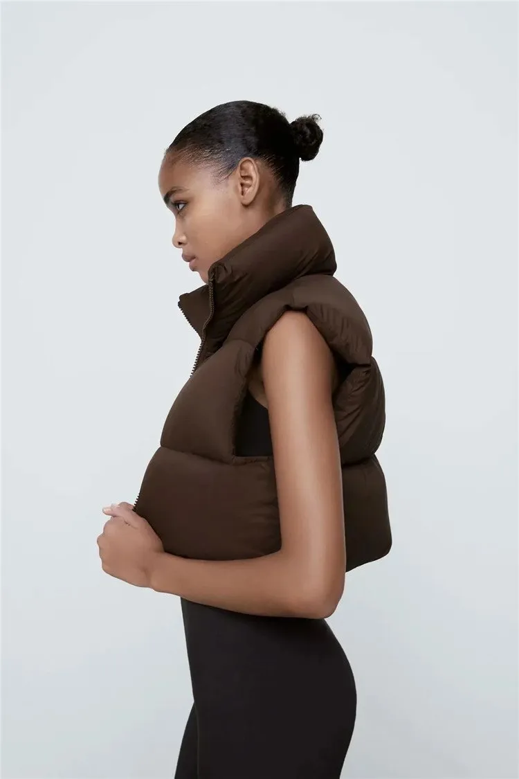 Casual Cotton Sleeveless Winter Vest for Women