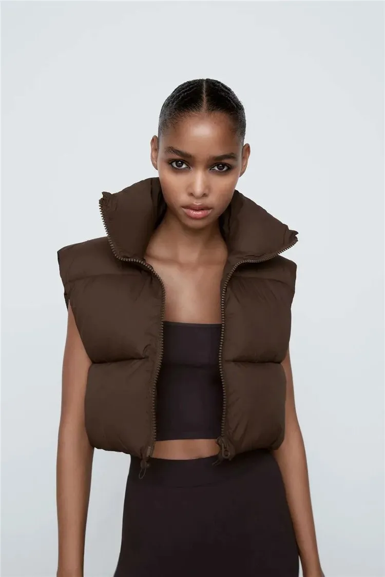 Casual Cotton Sleeveless Winter Vest for Women