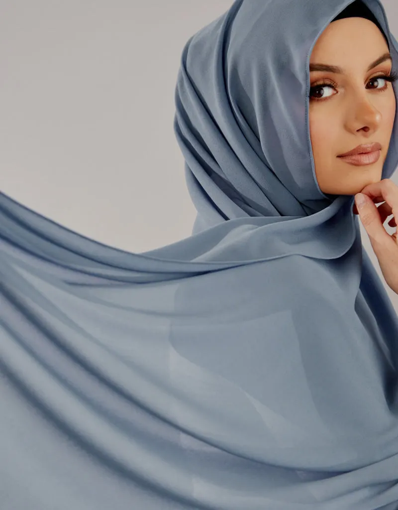 Chiffon Shawl - Shades of Light Blue
