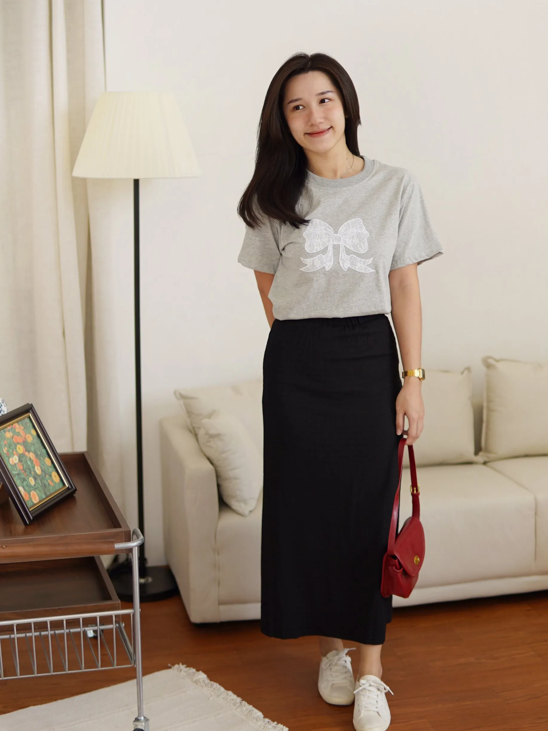Grey Ribbon Tee