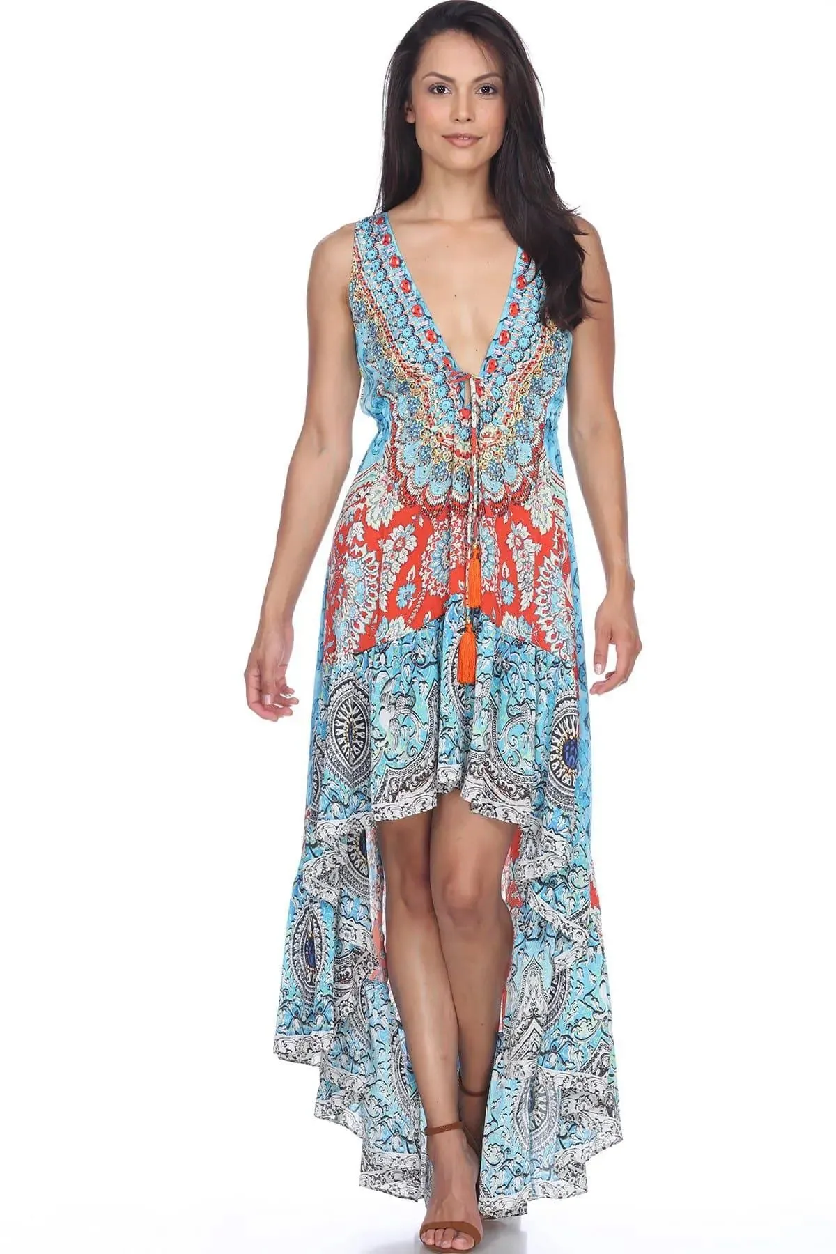 High Low Dresses Resort Beach Boho Casual Summer Evening Vestido Dress Vacation Travel Bohemian…