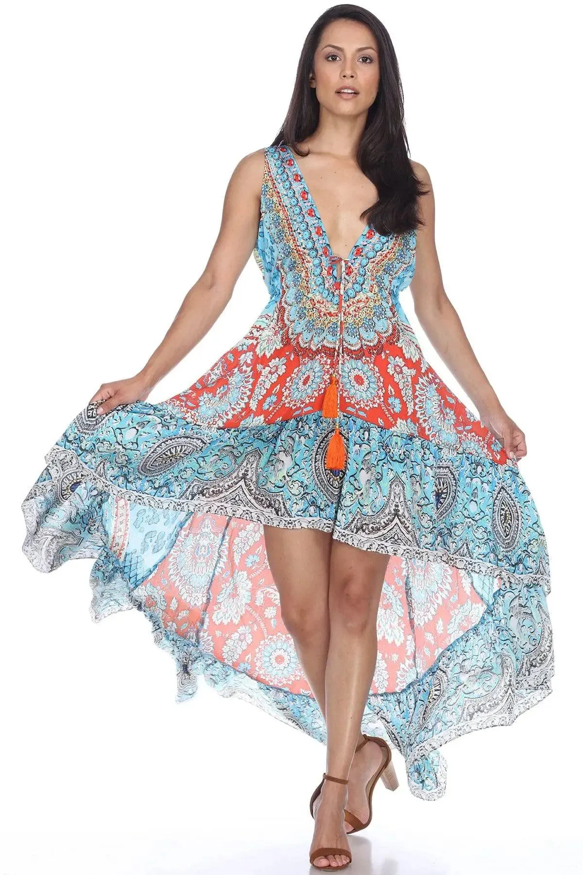 High Low Dresses Resort Beach Boho Casual Summer Evening Vestido Dress Vacation Travel Bohemian…