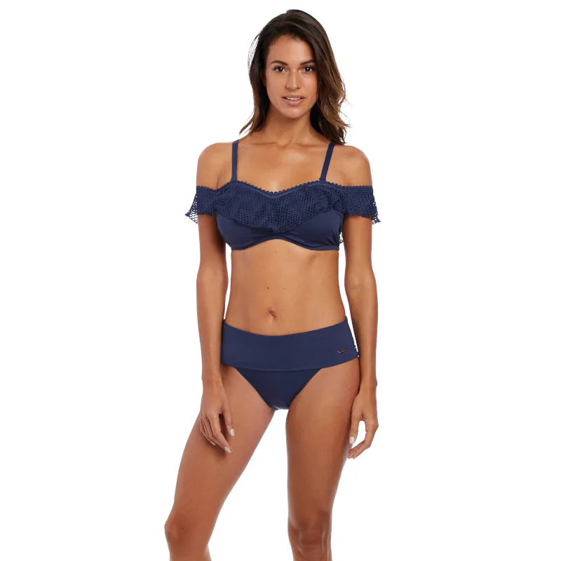 Marseille Twilight Blue Bardot Bikini Top - Fantasie Swim