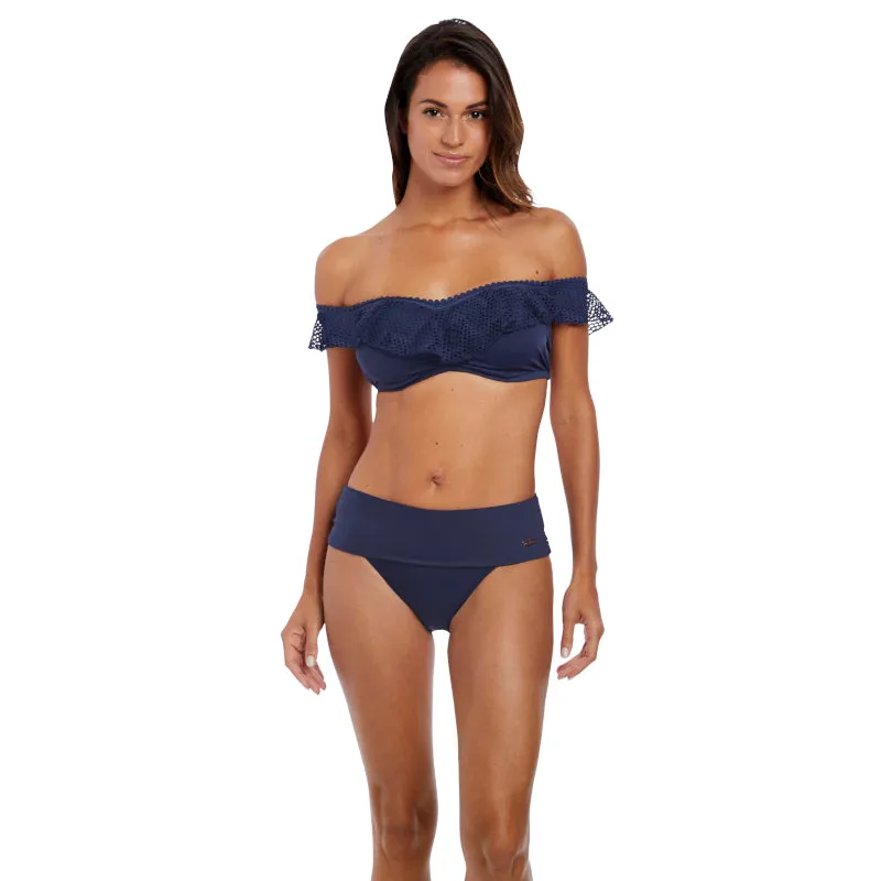 Marseille Twilight Blue Bardot Bikini Top - Fantasie Swim