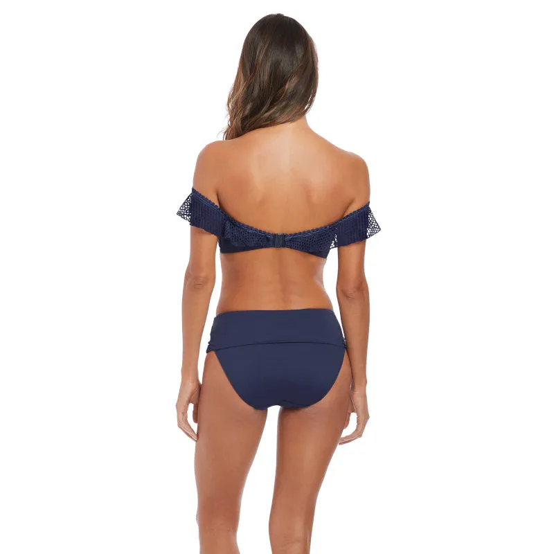Marseille Twilight Blue Bardot Bikini Top - Fantasie Swim