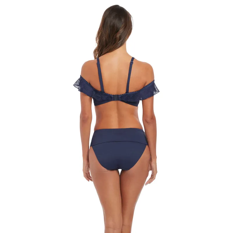 Marseille Twilight Blue Bardot Bikini Top - Fantasie Swim