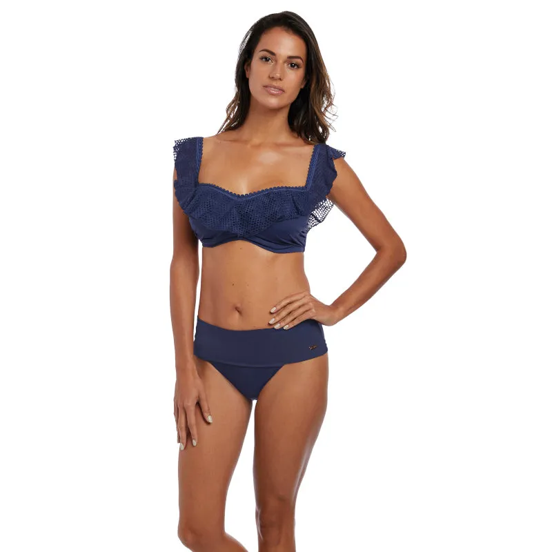 Marseille Twilight Blue Bardot Bikini Top - Fantasie Swim