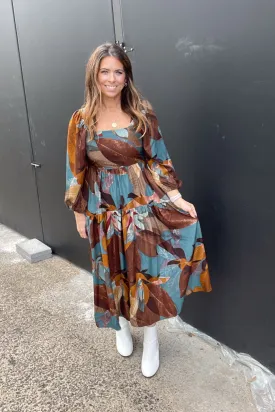 One In A Million Midi Dress-Teal