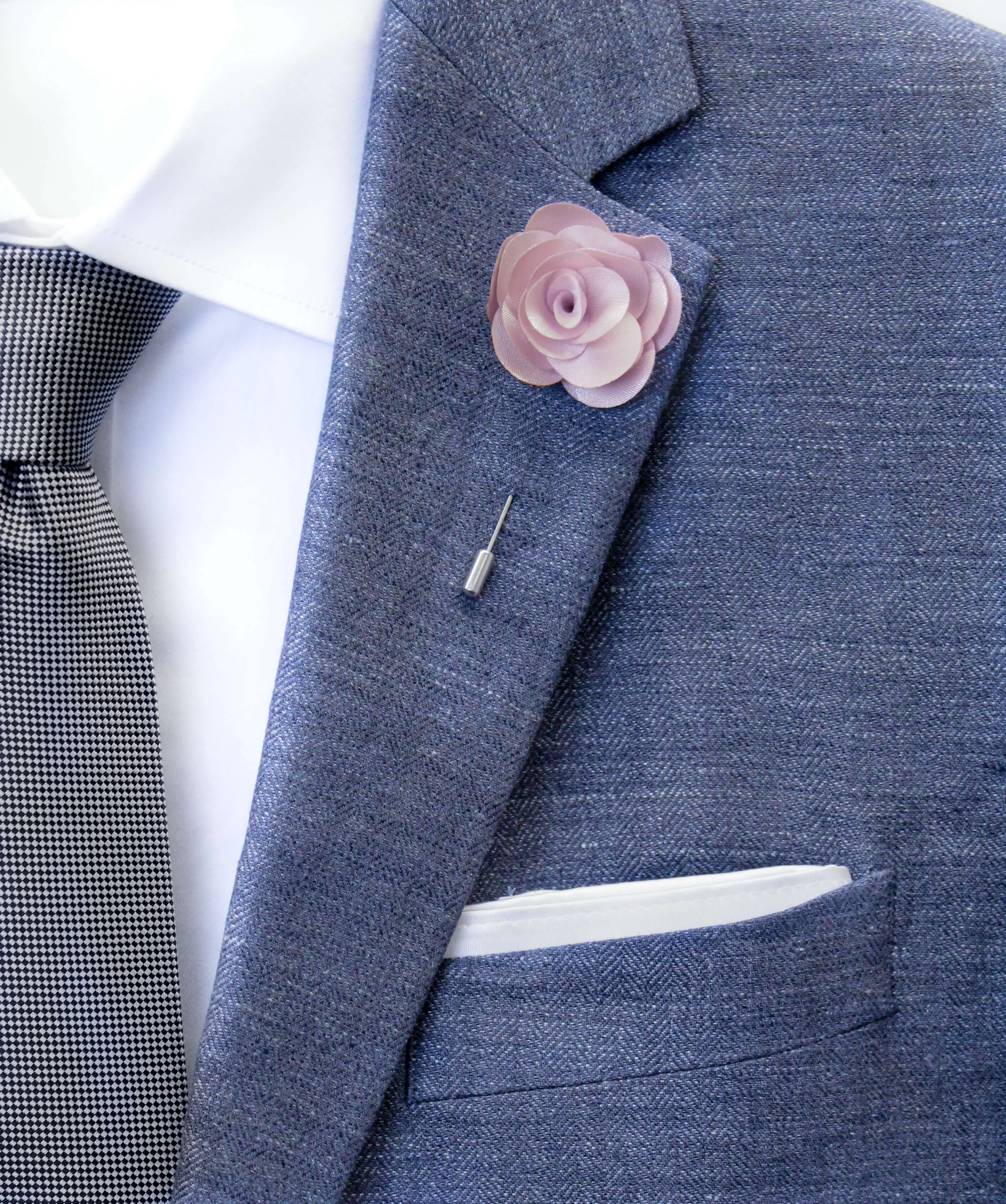 Palest Pink Flower Lapel Pin