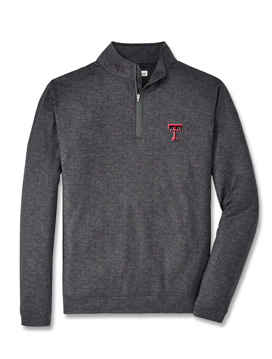 Peter Millar Texas Tech Double T Perth Stretch "Stitch" Performance Quarter Zip