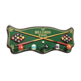 PUB SIGN-BILLIARDS COAT RACK