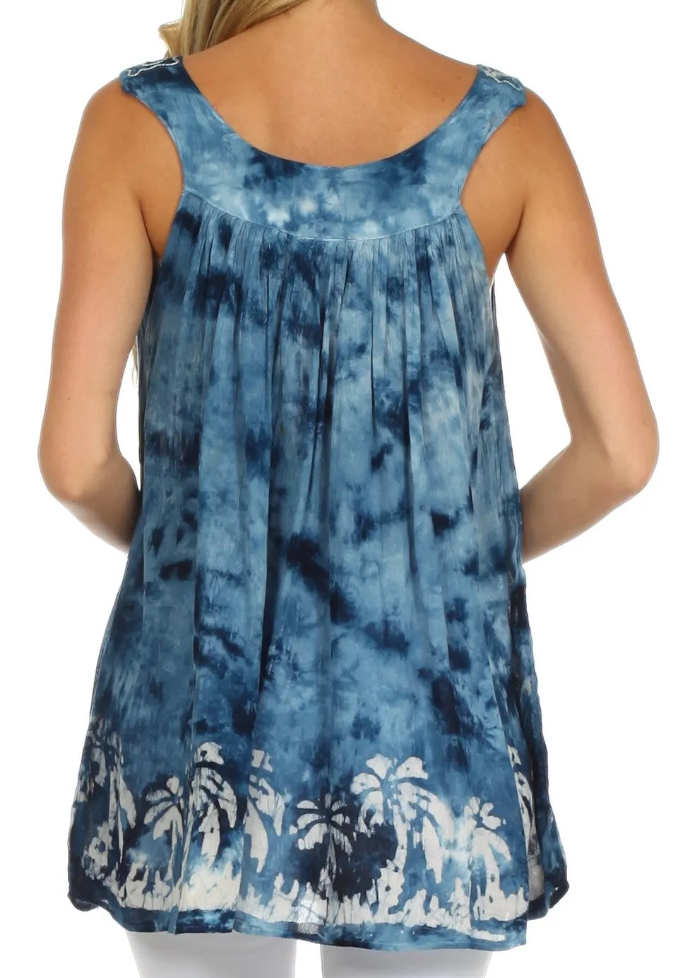 Sakkas Palmetto Batik Sleeveless Blouse