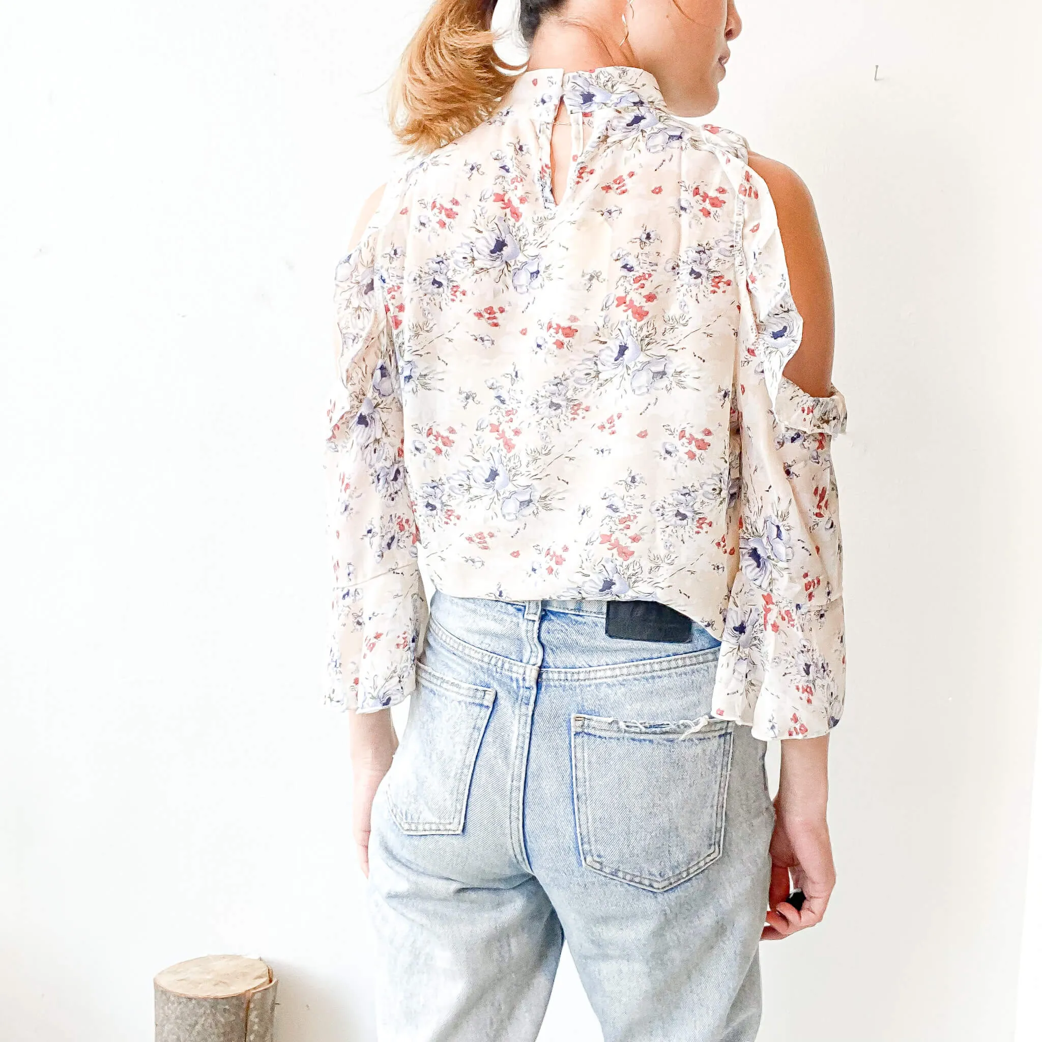SEIKO SHOJI| Floral Off-the-shoulder Blouse