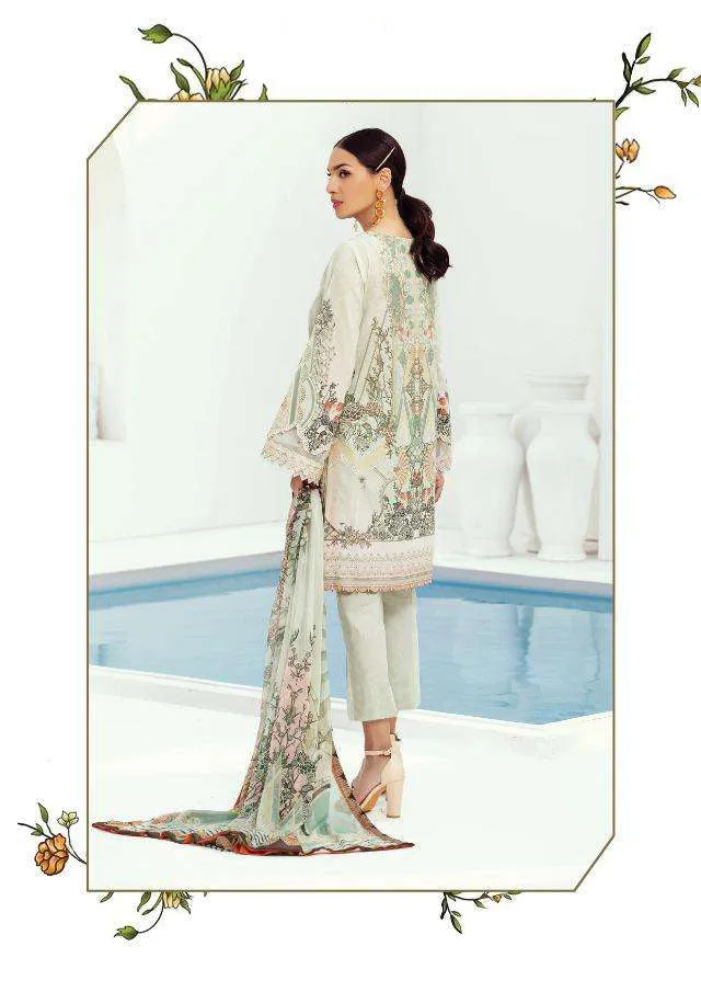 Unstitched Jam Satin Pakistani Style Suits With Embroidery Patch