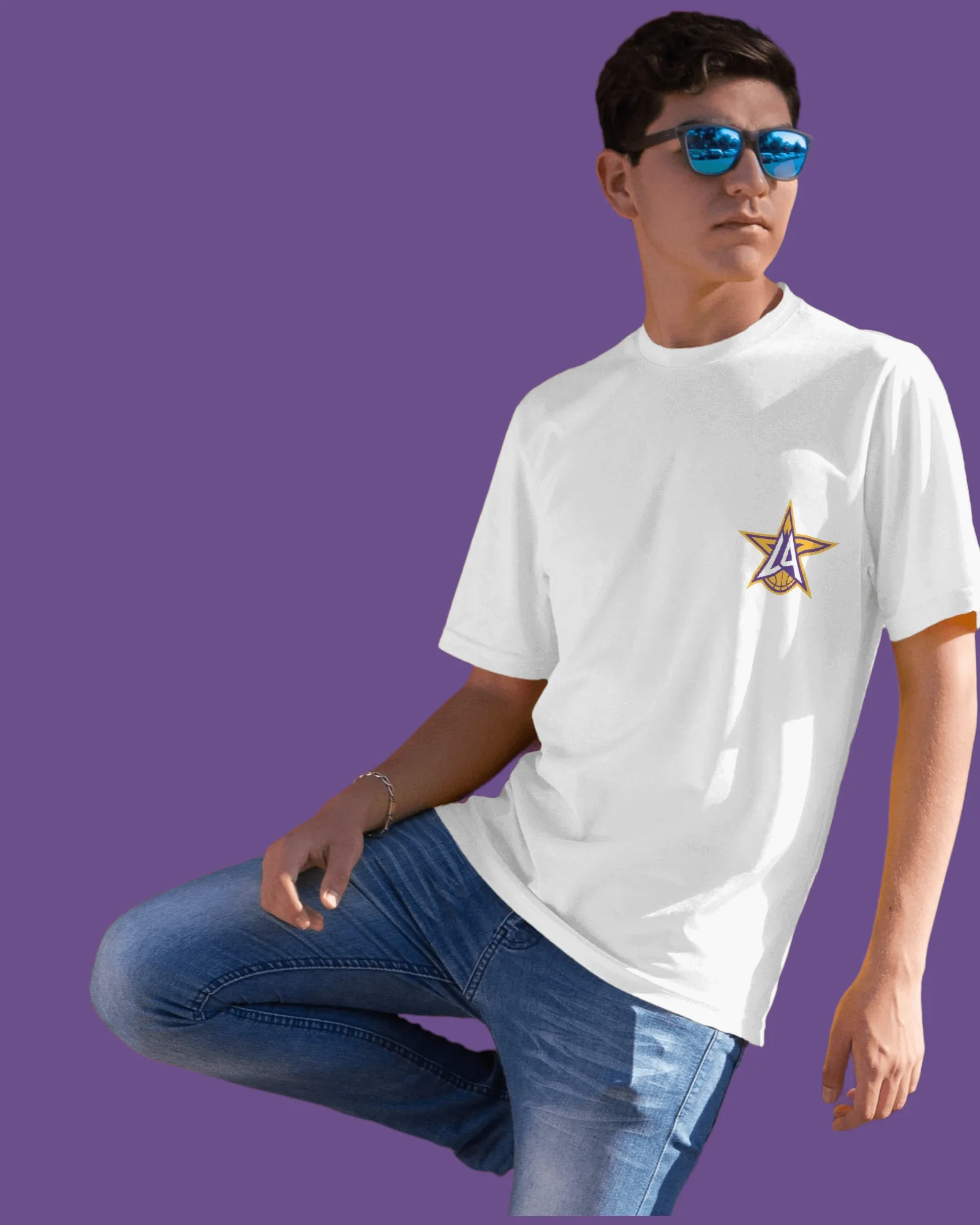 White Printed Men's T-Shirt
