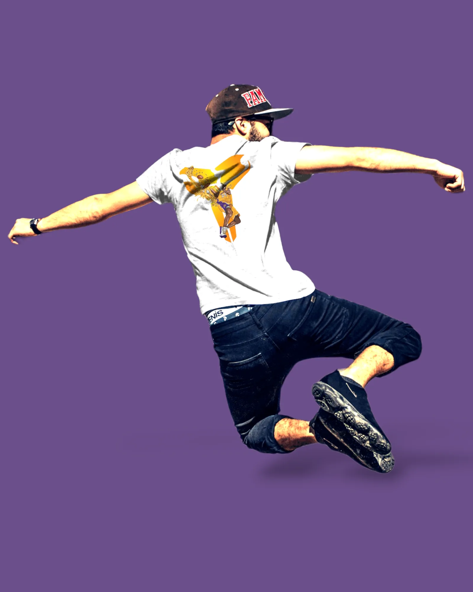 White Printed Men's T-Shirt